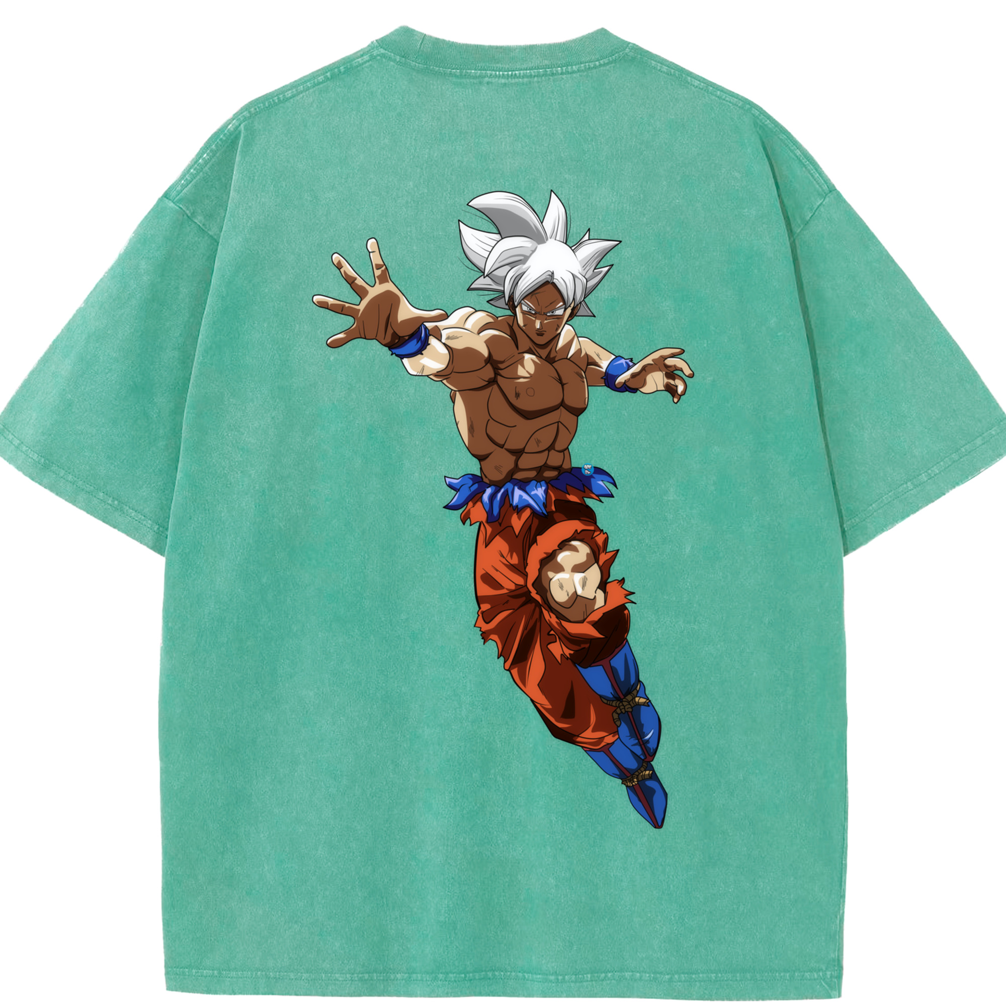 （画像用） ドラゴンボール 孫悟空（そん ごくう）Son Goku カカロット DRAGON BALL Kakarotto 綿100% ヴィンテージ風 半袖Tシャツ（背面プリント）
